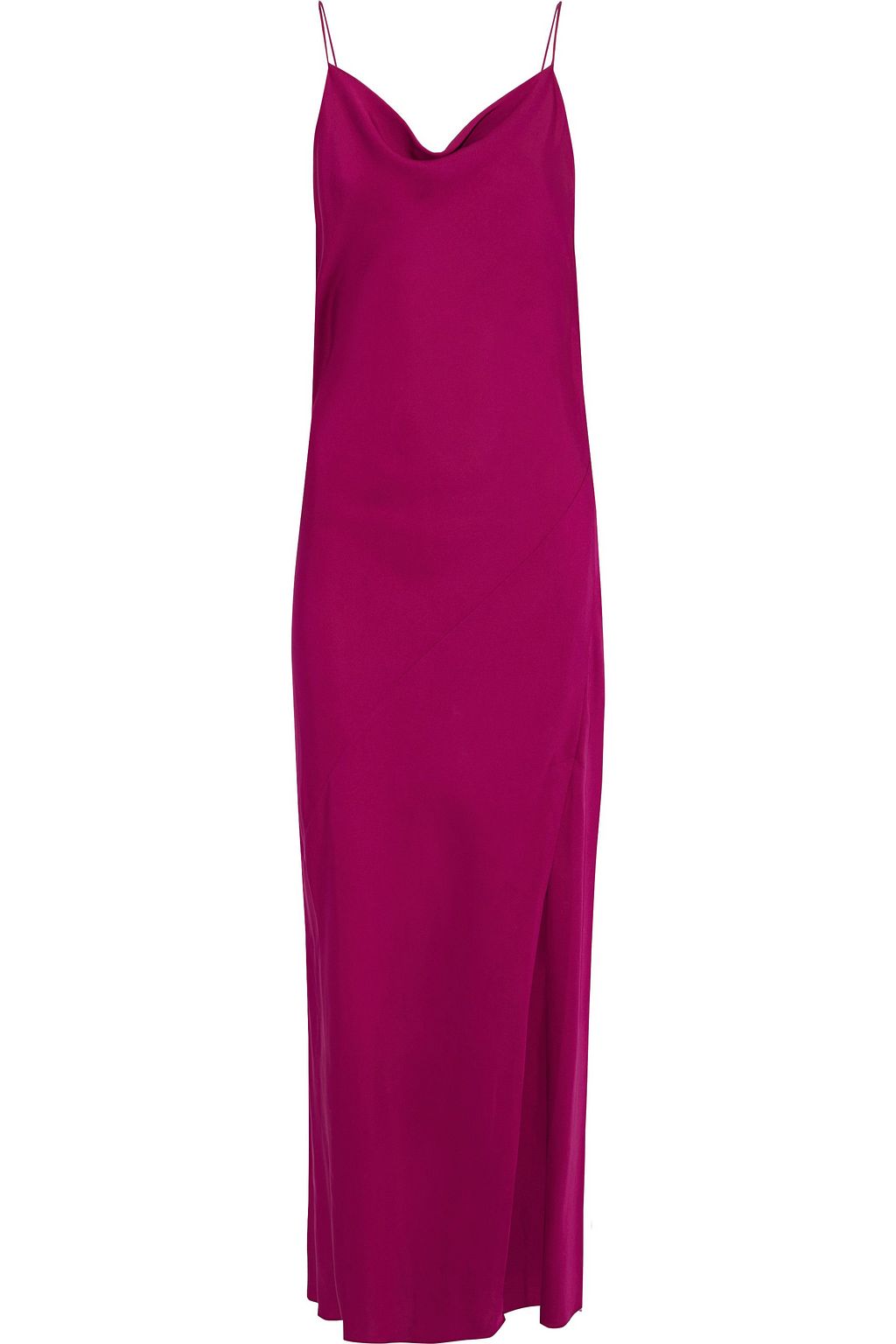 theory draped silk maxi dress