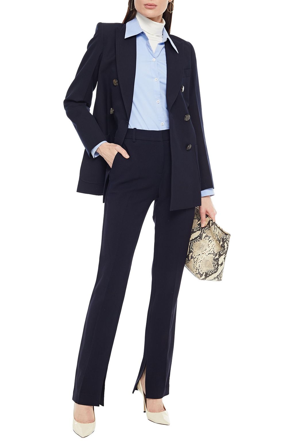 VICTORIA BECKHAM Stretch-twill slim-leg pants