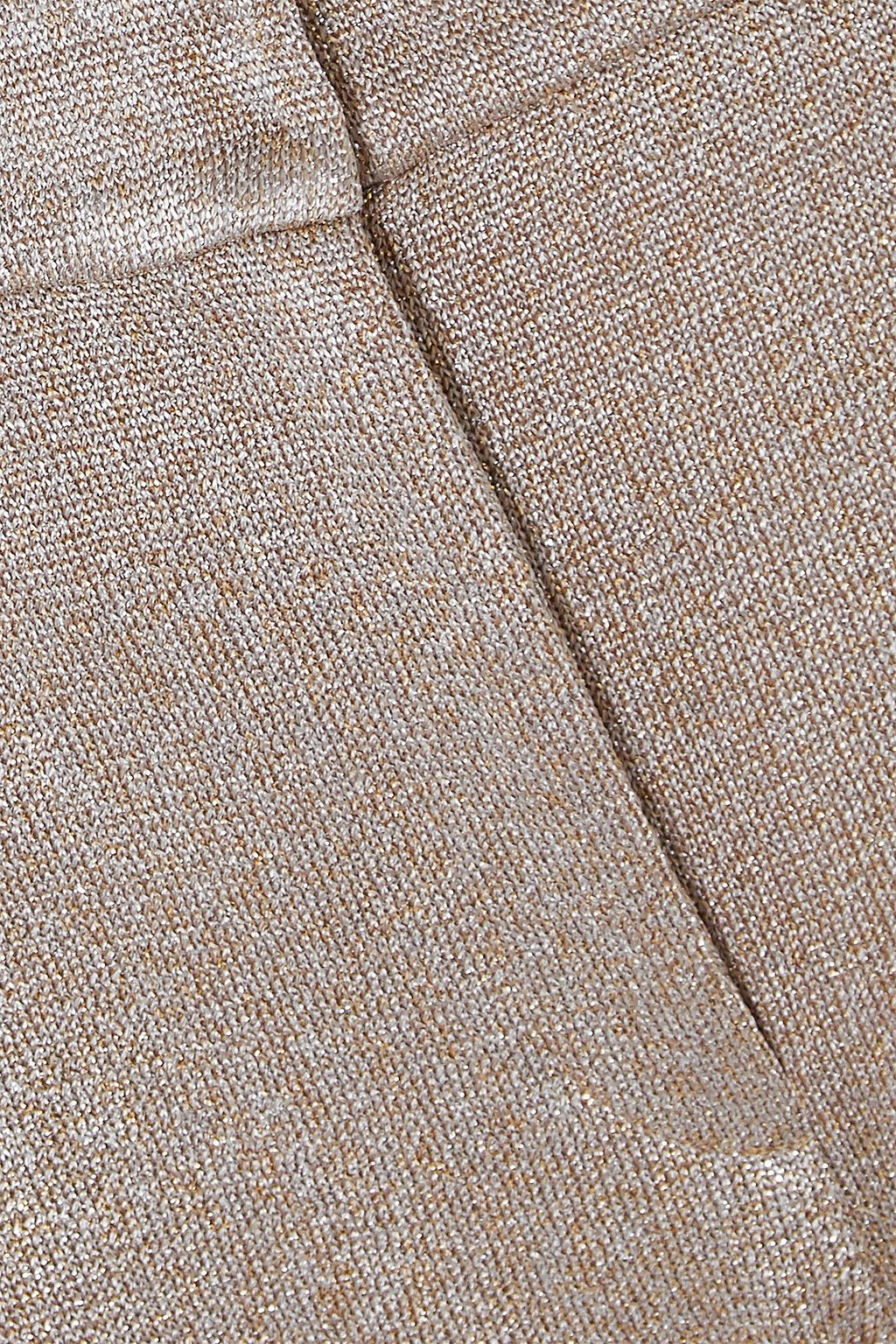 MISSONI Metallic stretch-knit tapered pants