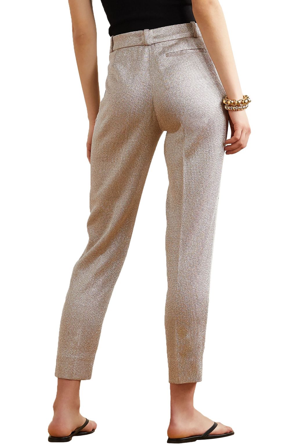 MISSONI Metallic stretch-knit tapered pants