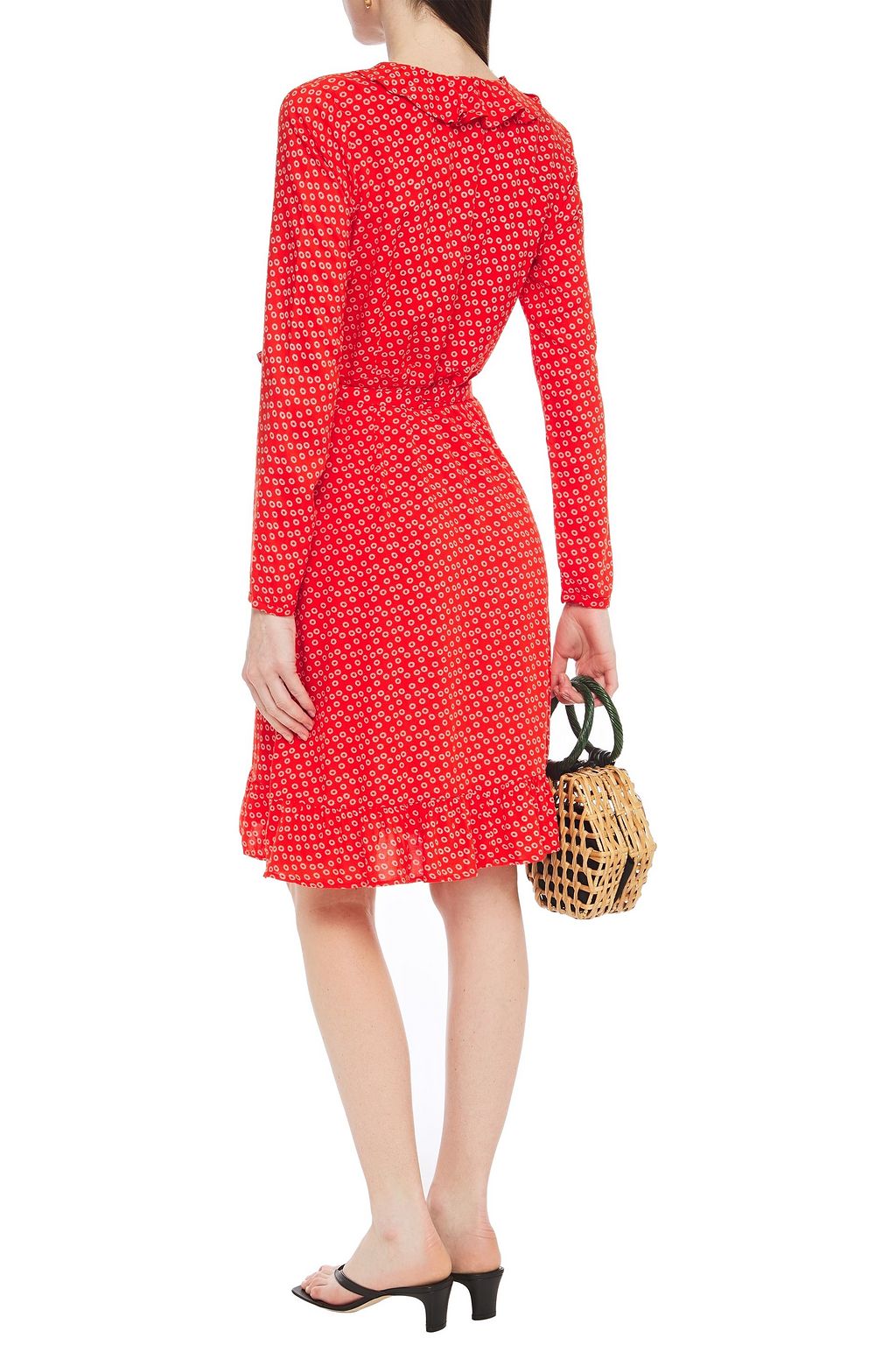 SUMMERY COPENHAGEN Jolene ruffled printed crepe wrap dress
