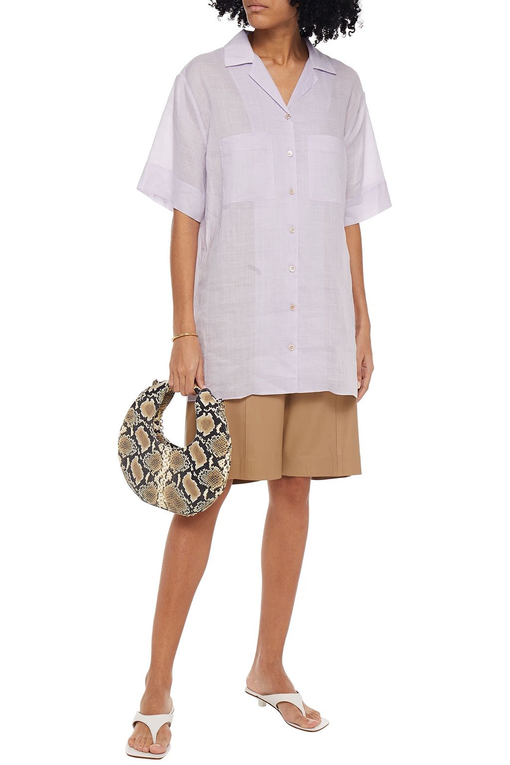 JOSEPH Brani ramie-voile shirt