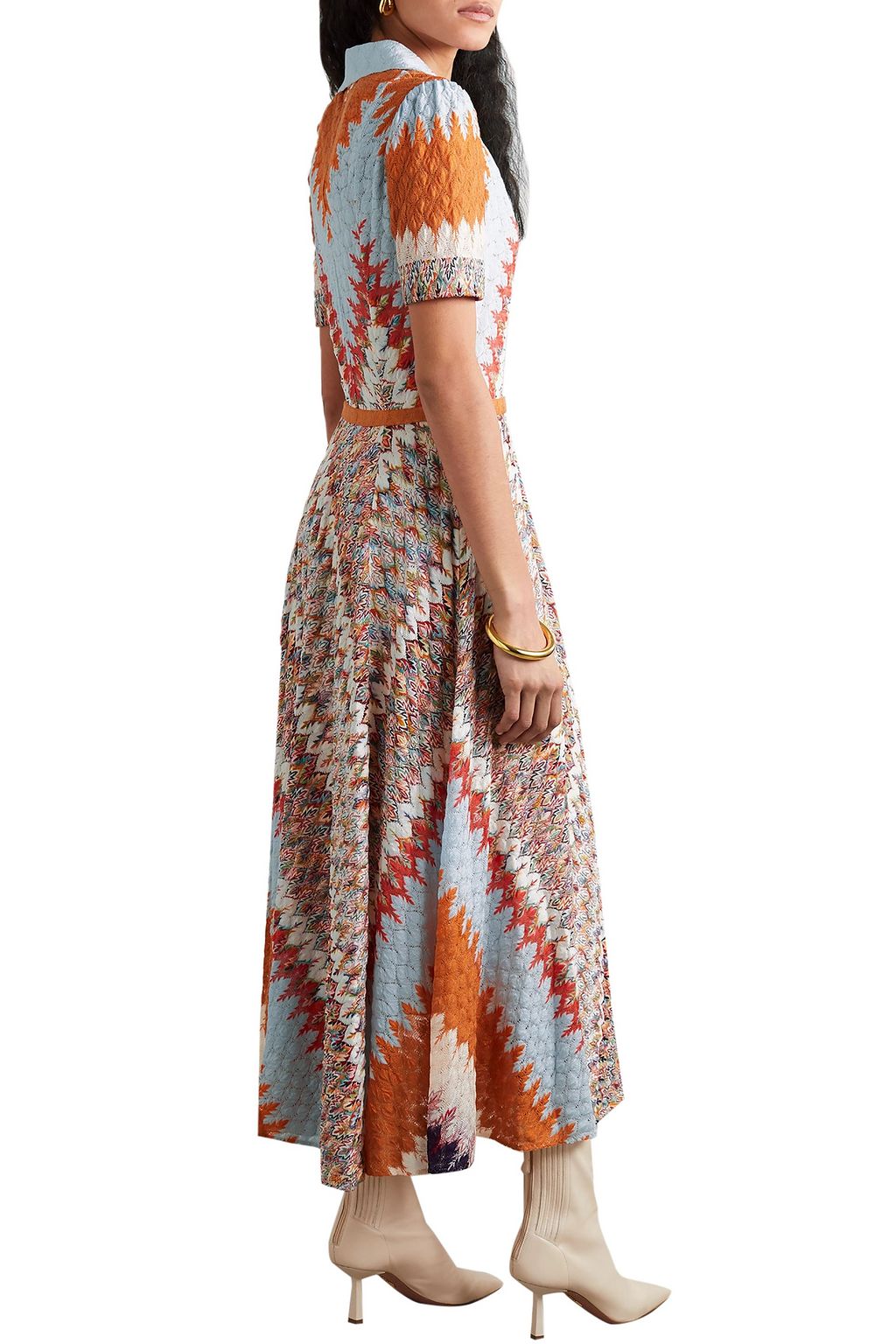MISSONI Crochet-knit midi dress