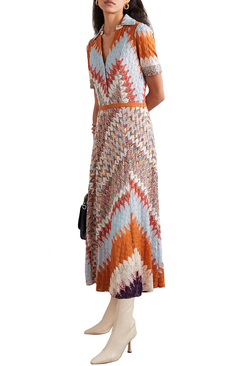 MISSONI Crochet-knit midi dress