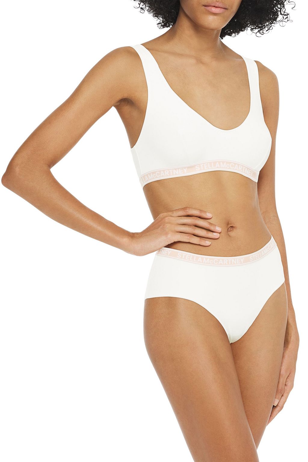 STELLA MCCARTNEY Ivy Chatting stretch-cotton jersey bralette
