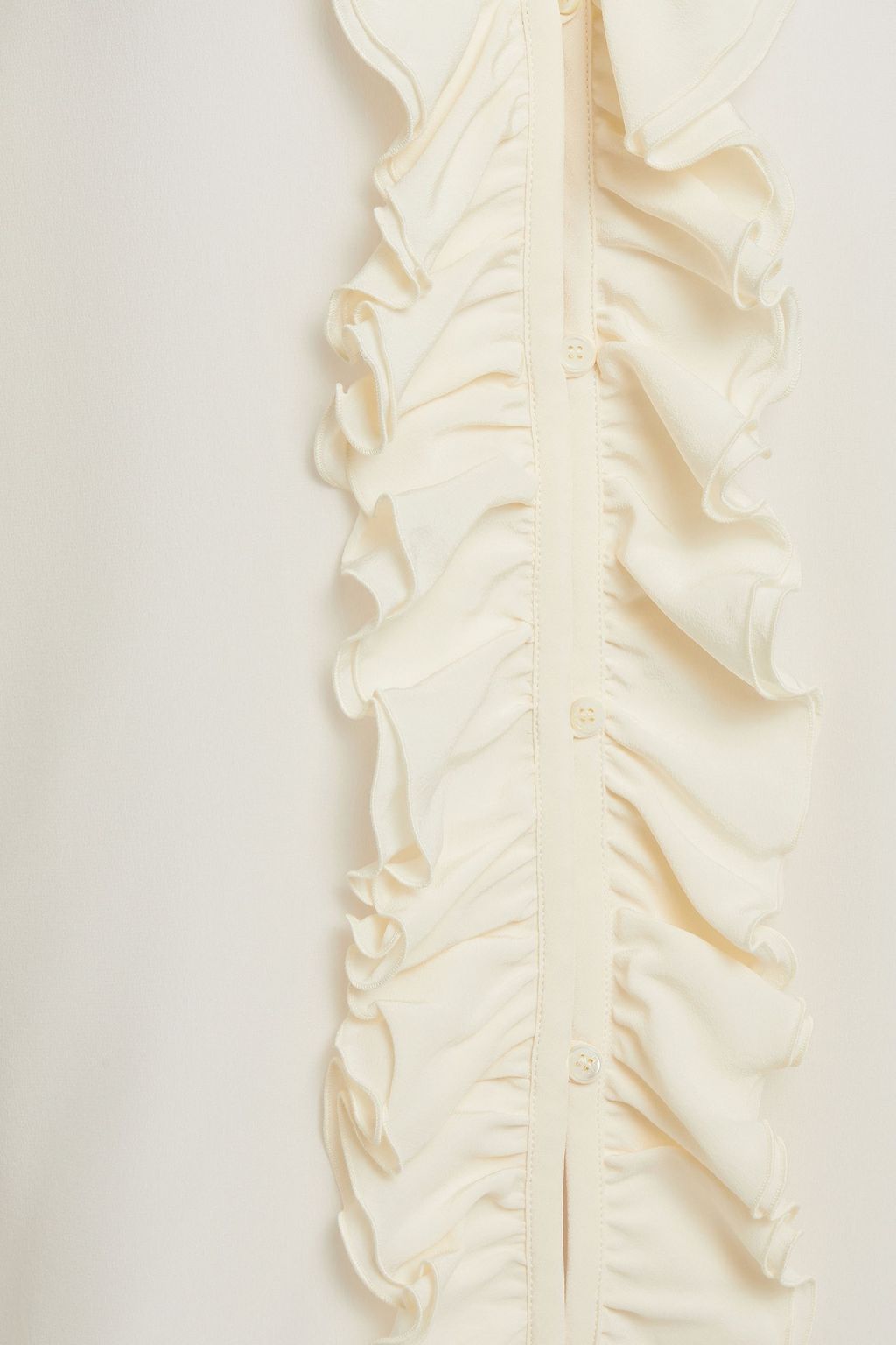 VICTORIA BECKHAM Ruffled silk crepe de chine blouse