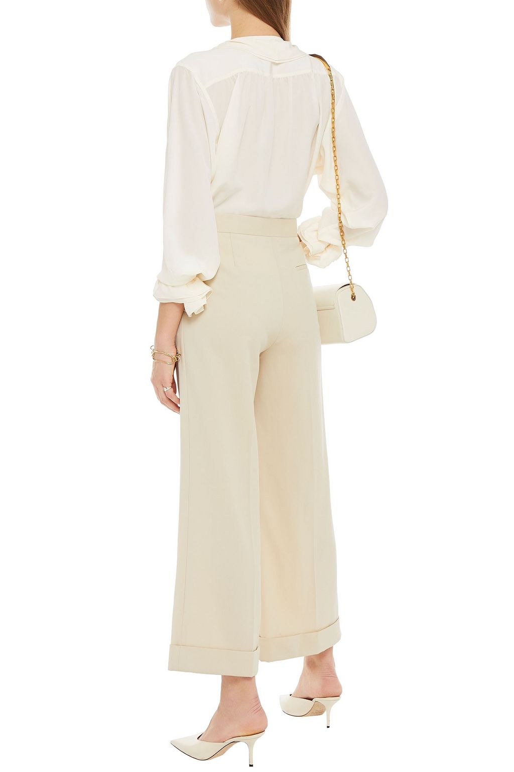 VICTORIA BECKHAM Ruffled silk crepe de chine blouse
