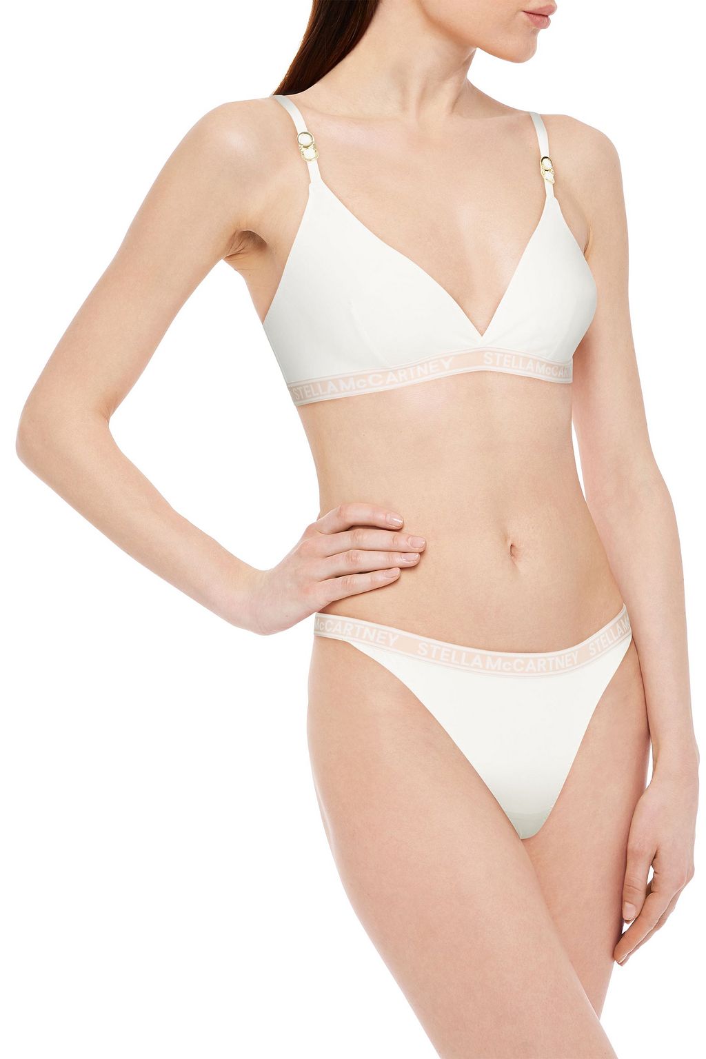 STELLA MCCARTNEY Ivy Chatting stretch-cotton jersey soft-cup triangle bra