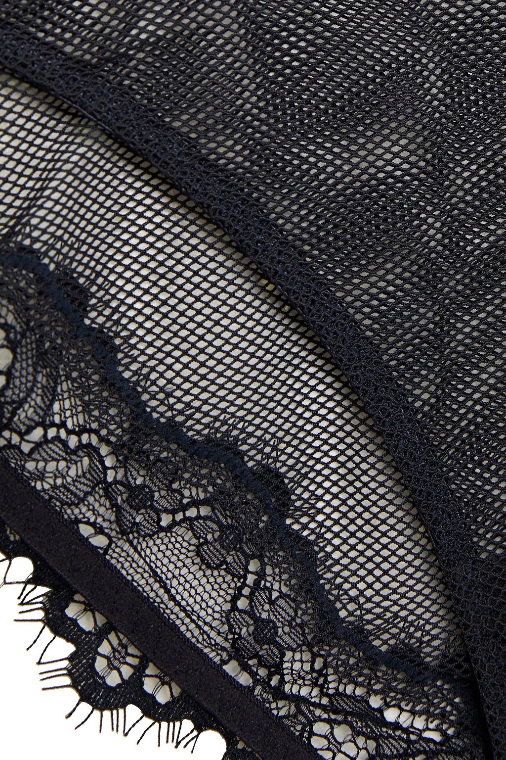 STELLA MCCARTNEY Bea Treasuring lace-trimmed mesh mid-rise briefs