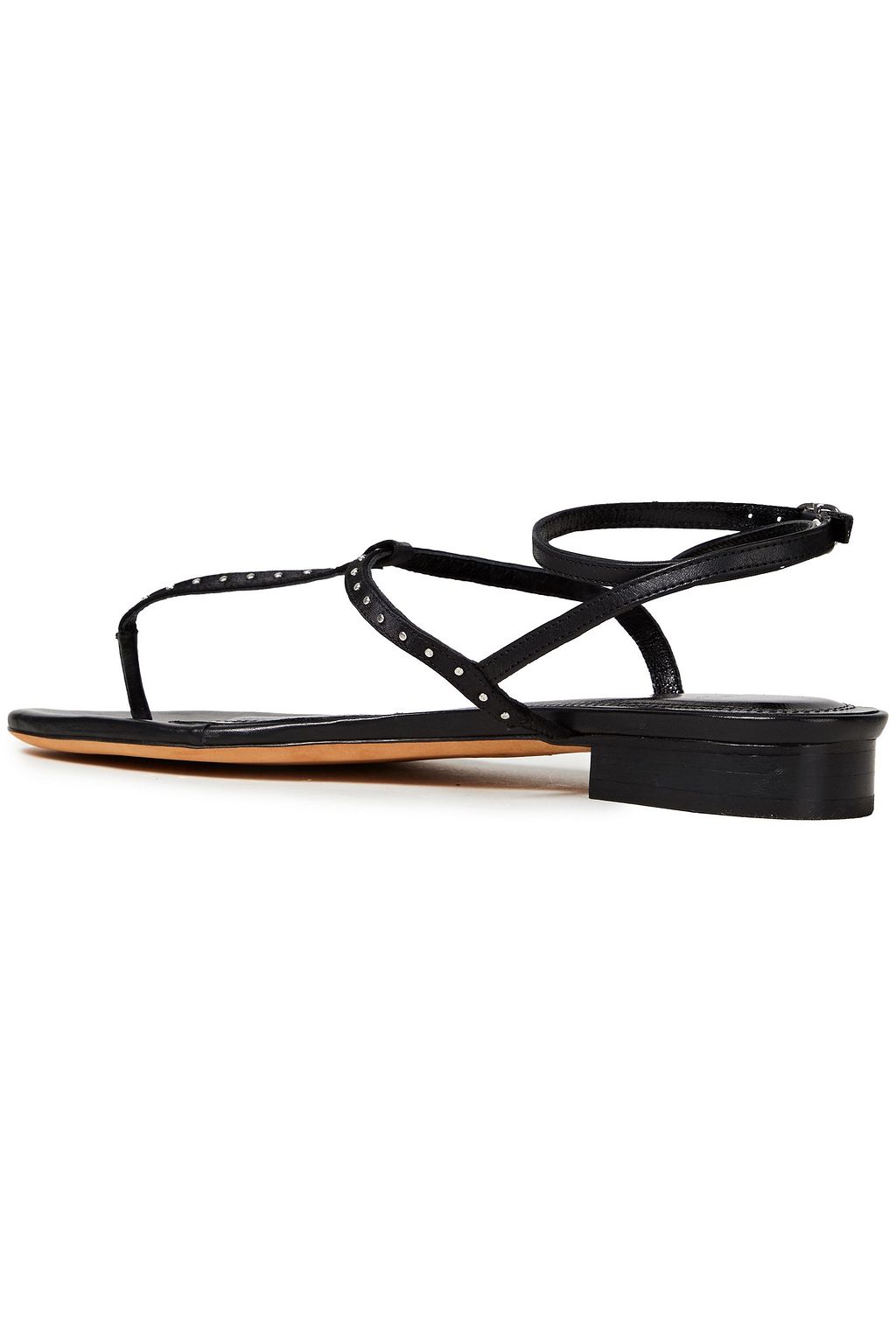 IRO Lilas studded satin and leather sandals