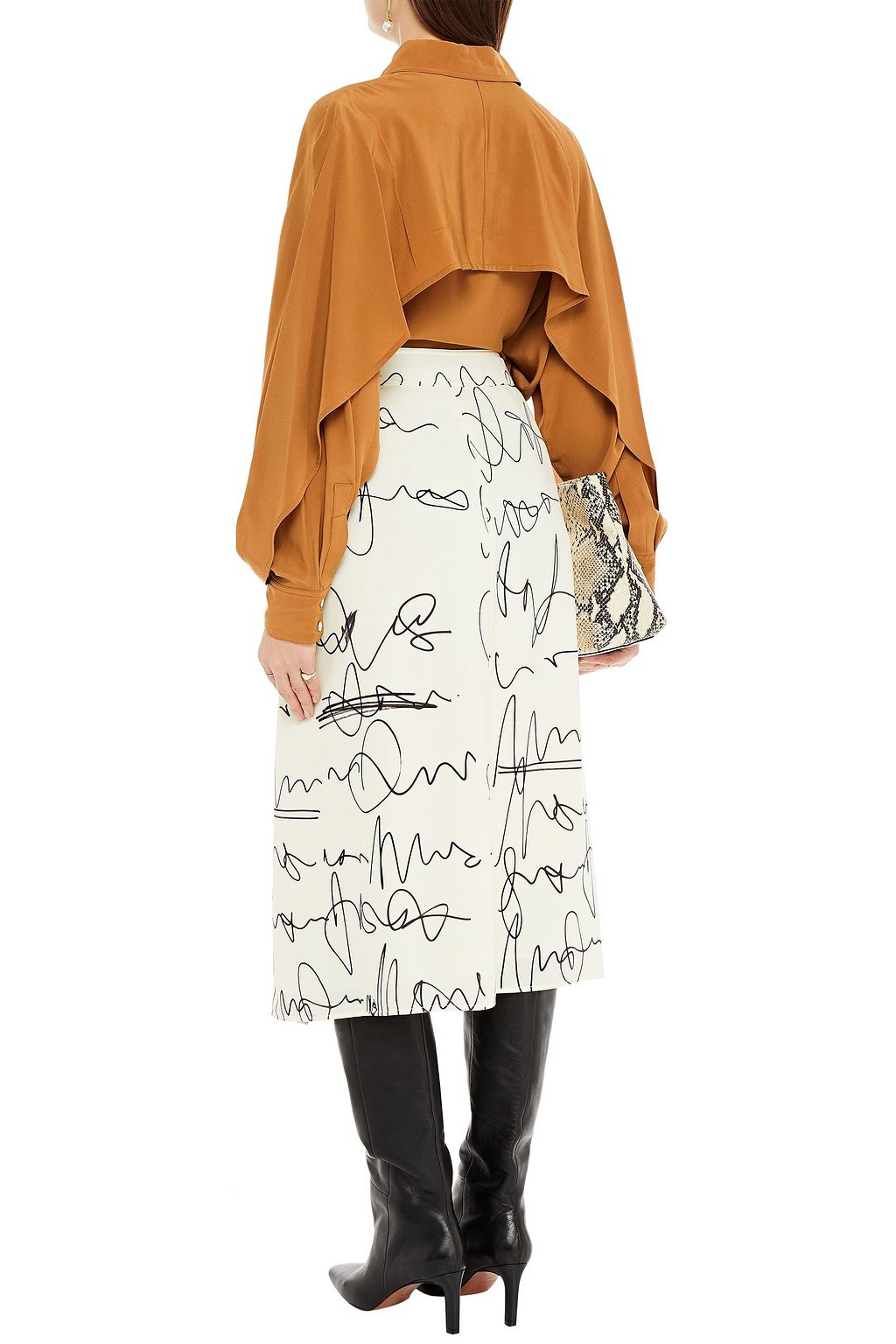 VICTORIA BECKHAM Layered silk crepe de chine shirt