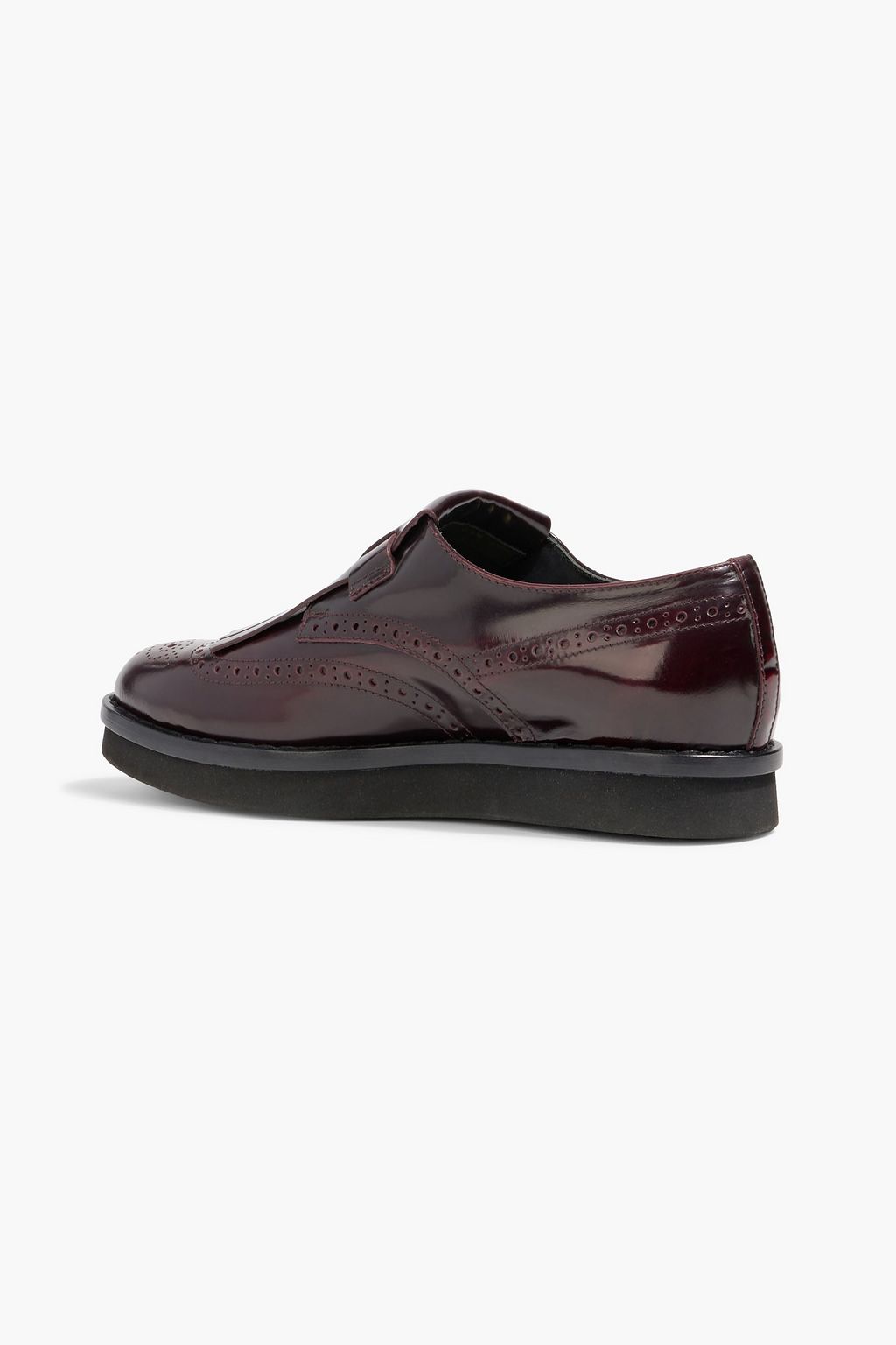 TOD'S Fringed burnished glossed-leather loafers