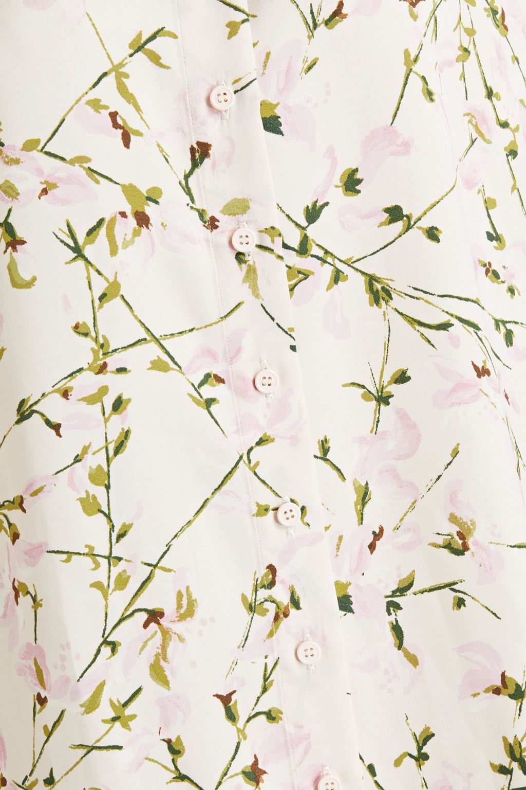 MCQUEEN Printed silk-satin shirt