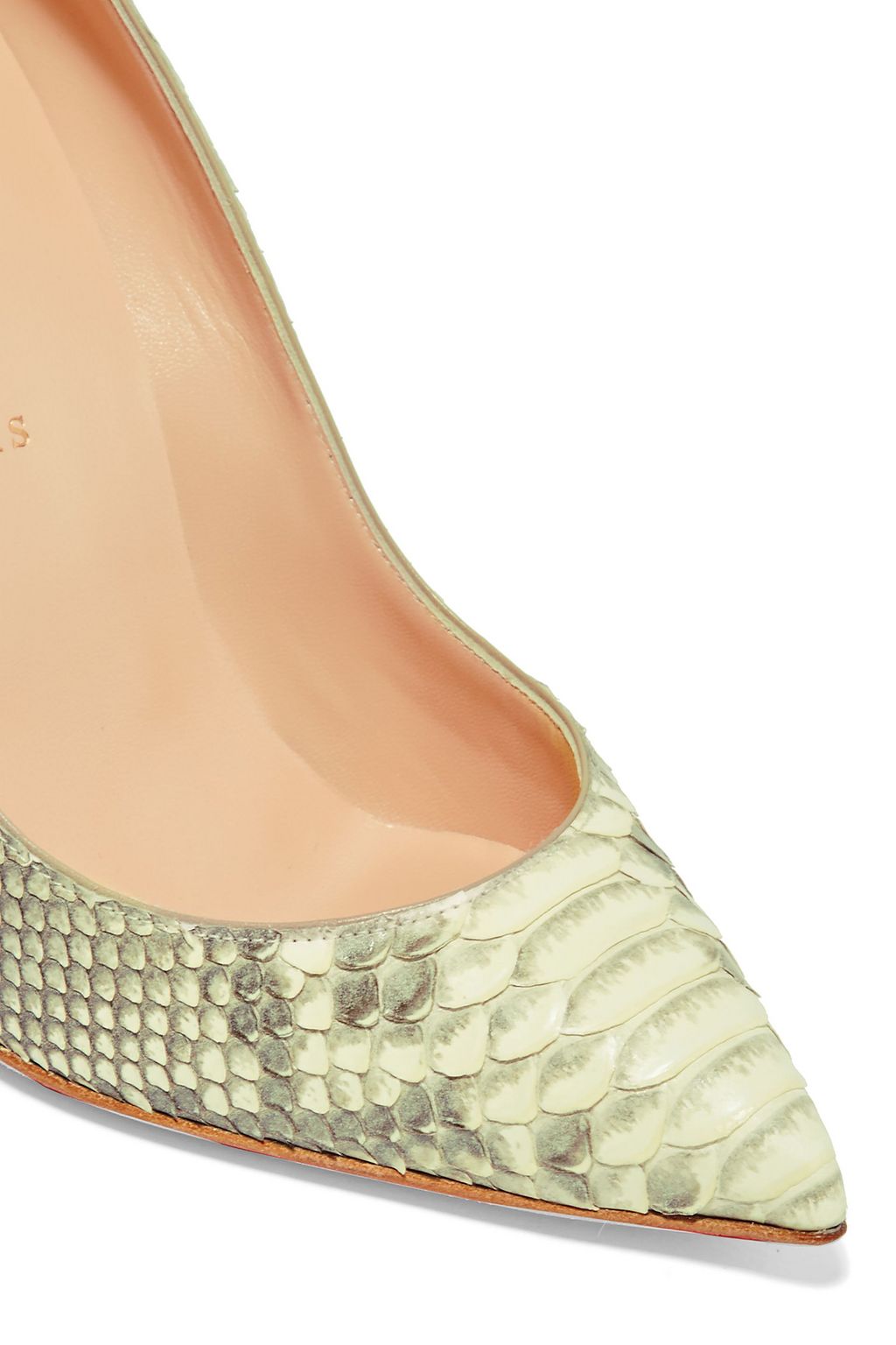 CHRISTIAN LOUBOUTIN Pigalle Follies 100 python pumps