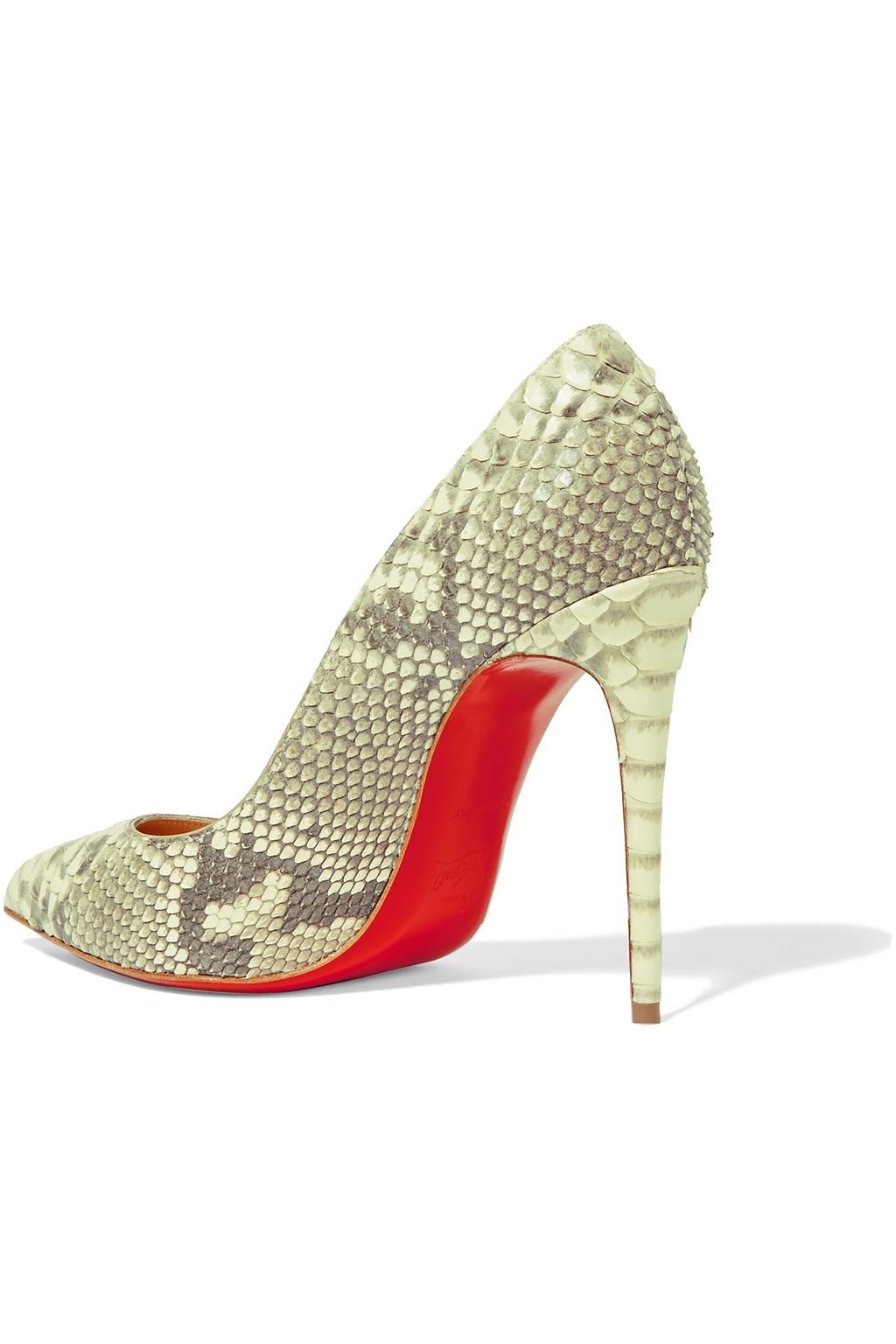 CHRISTIAN LOUBOUTIN Pigalle Follies 100 python pumps