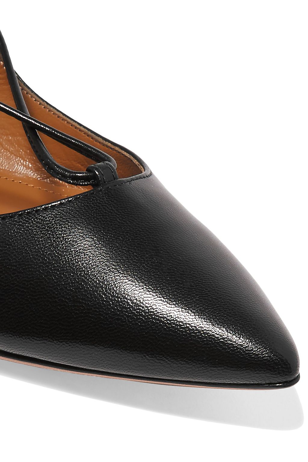 AQUAZZURA Christy leather point-toe flats