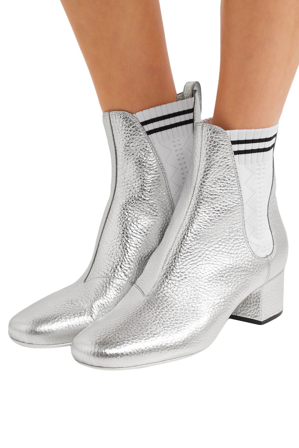 silver fendi boots