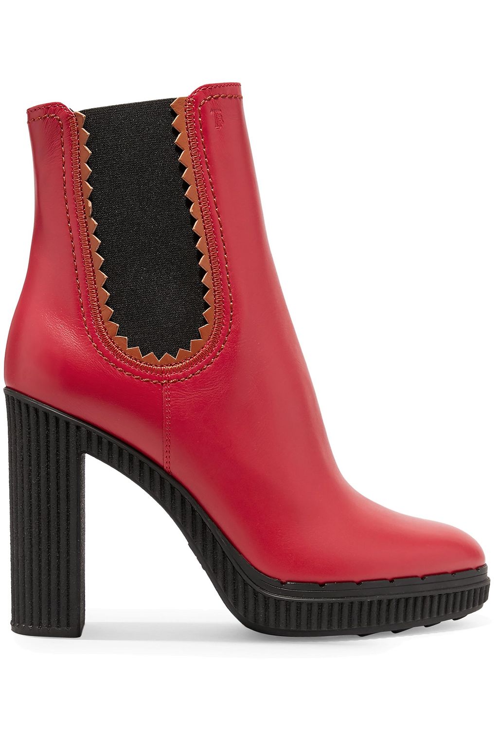 red platform ankle boots