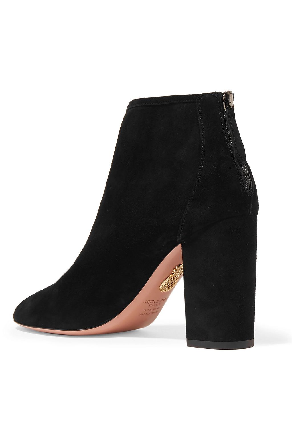 AQUAZZURA Downtown 85 suede ankle boots