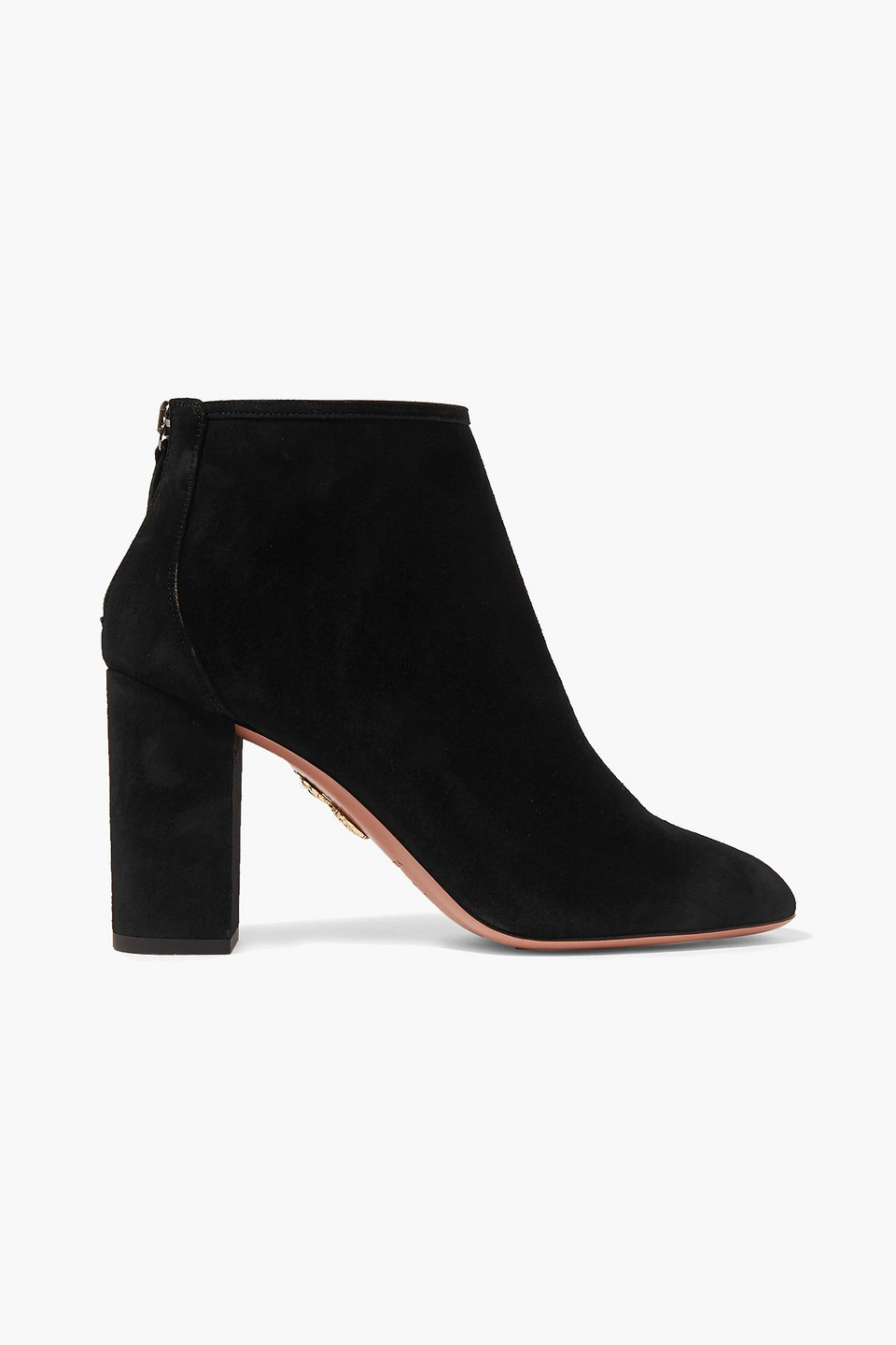 Aquazzura Woman Downtown 85 Suede Ankle Boots Black Size 34