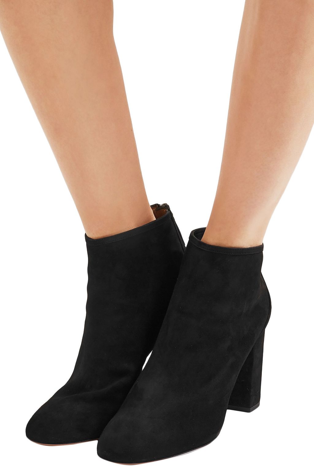 AQUAZZURA Downtown 85 suede ankle boots
