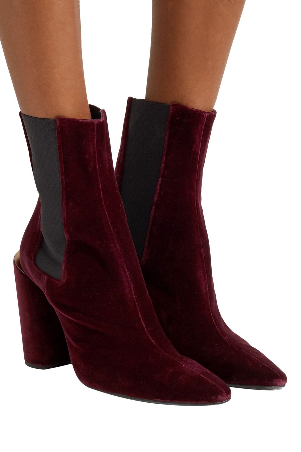 JIL SANDER Velvet ankle boots