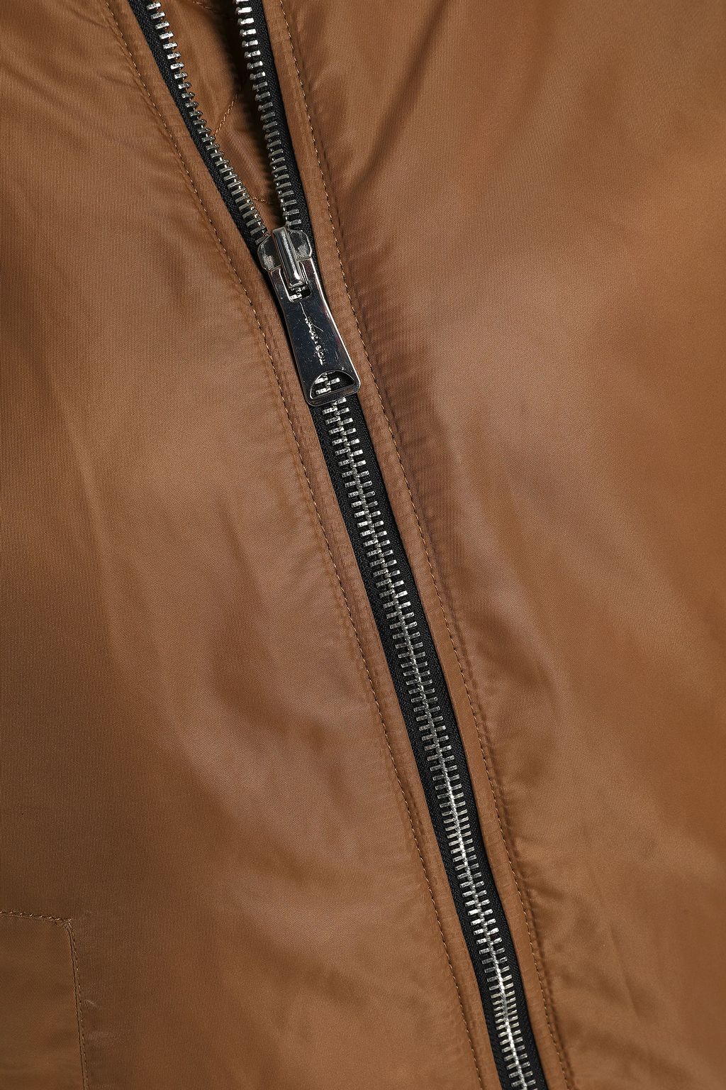 MAJE Shearling-paneled shell bomber jacket