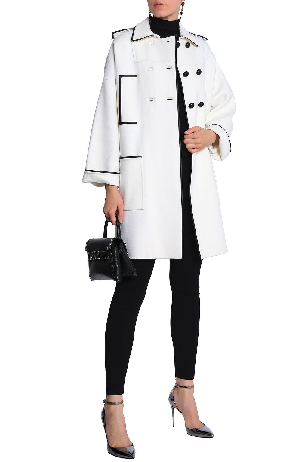 VALENTINO GARAVANI Double-breasted wool-blend felt coat