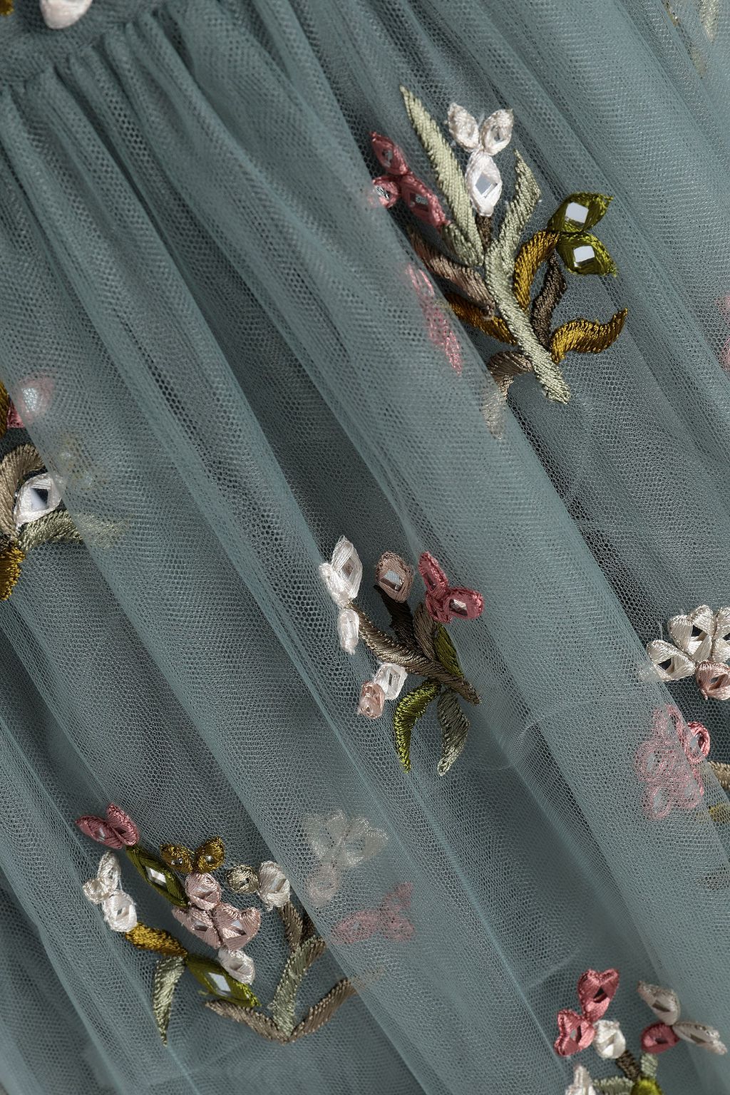 VALENTINO GARAVANI Embellished tulle mini dress