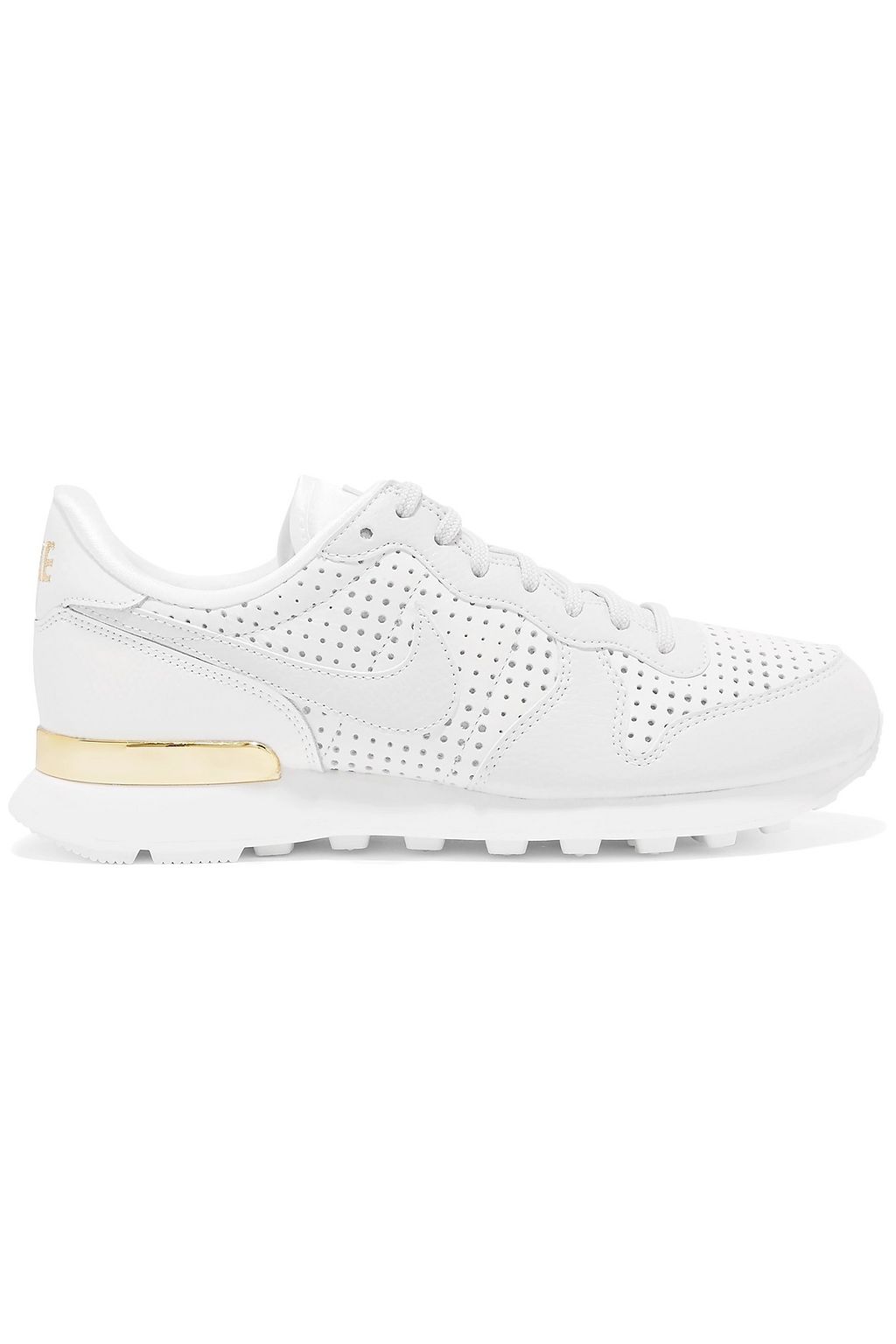 nike white perforated leather shoes