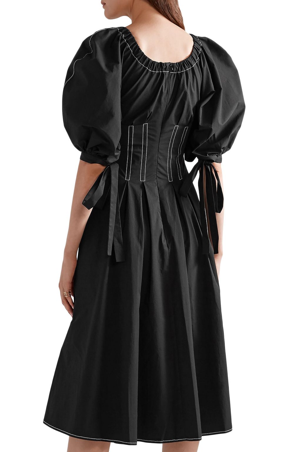 REJINA PYO Greta gathered cotton-poplin dress