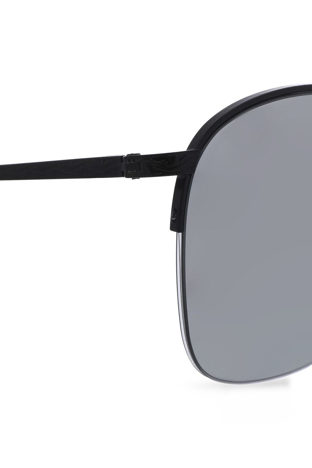 OLIVER PEOPLES D-frame coated metal and printed acetate sunglasses