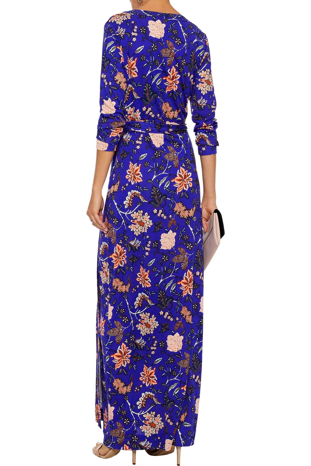 DIANE VON FURSTENBERG Printed silk-jersey maxi wrap dress