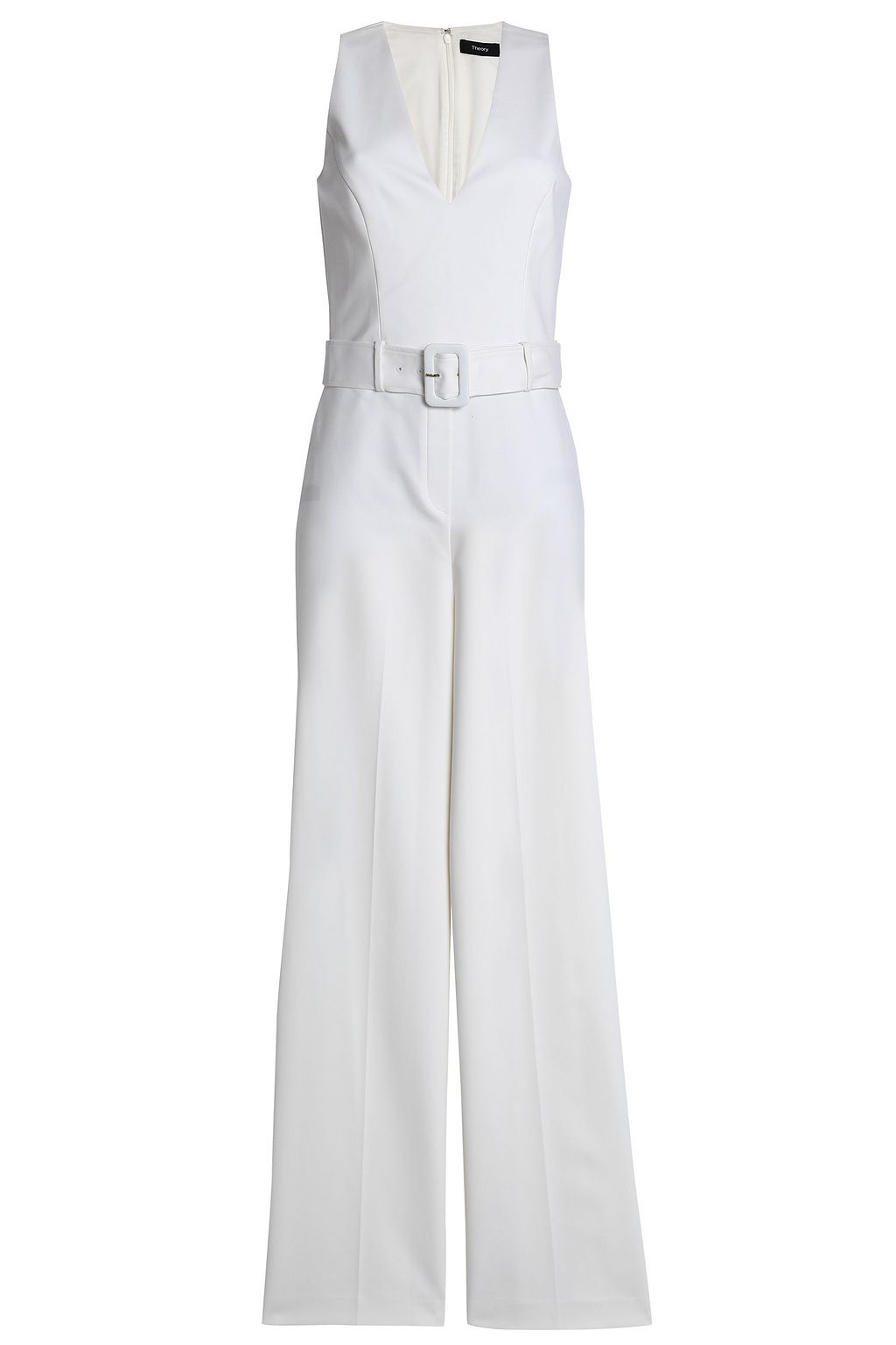 white canvas jumpsuit
