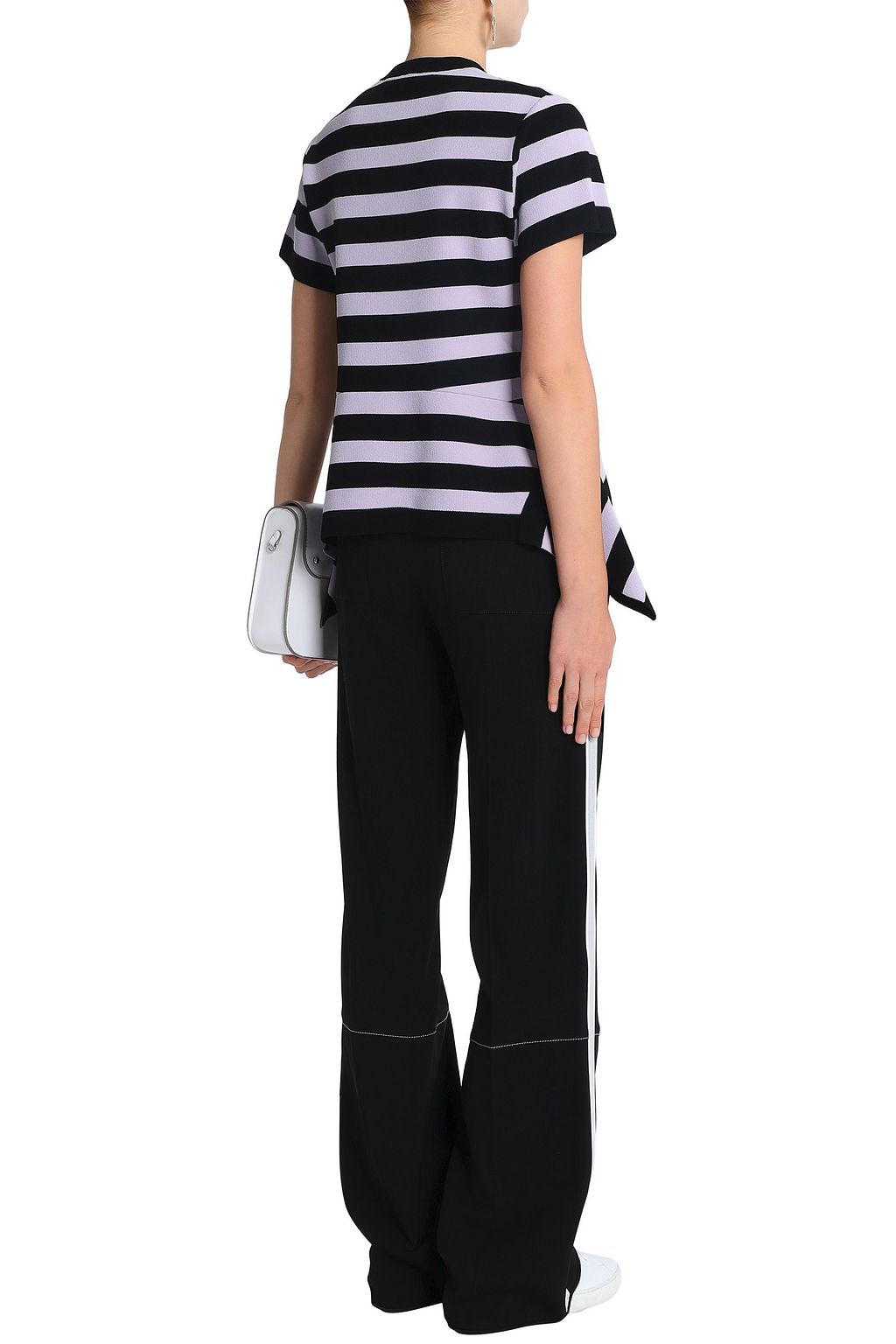 PROENZA SCHOULER Striped crepe wide-leg pants