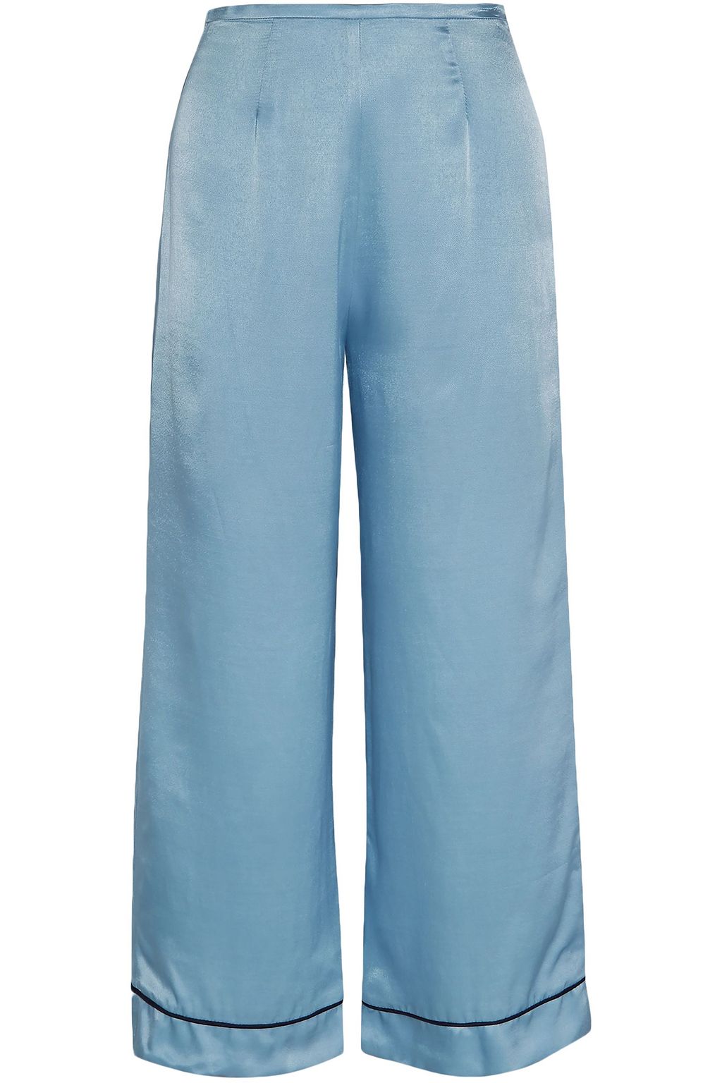 light blue satin pants