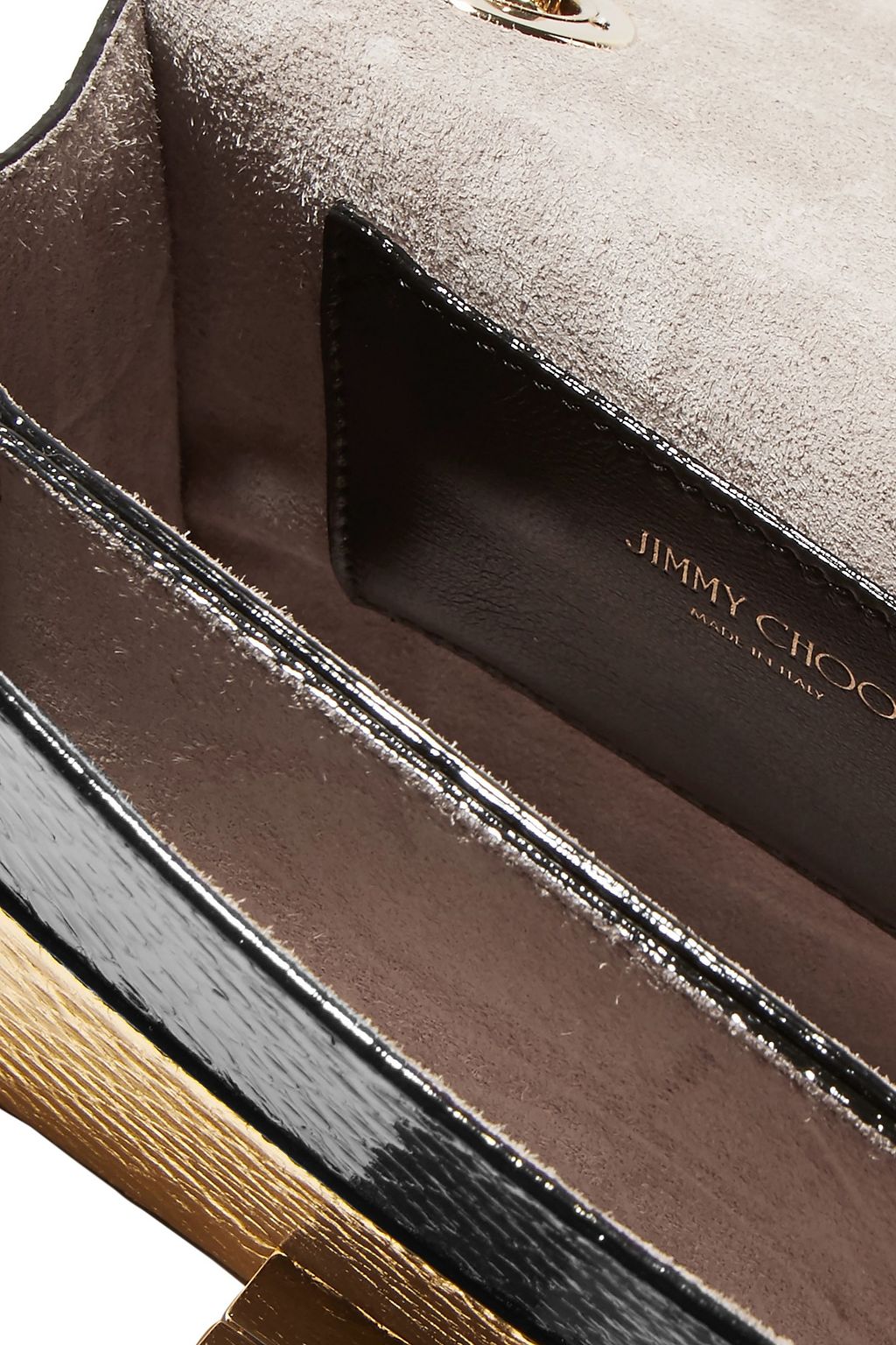 JIMMY CHOO Two-tone elaphe shoulder bag