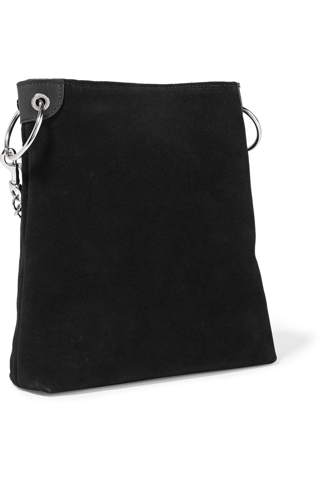 LITTLE LIFFNER Chain-trimmed suede shoulder bag