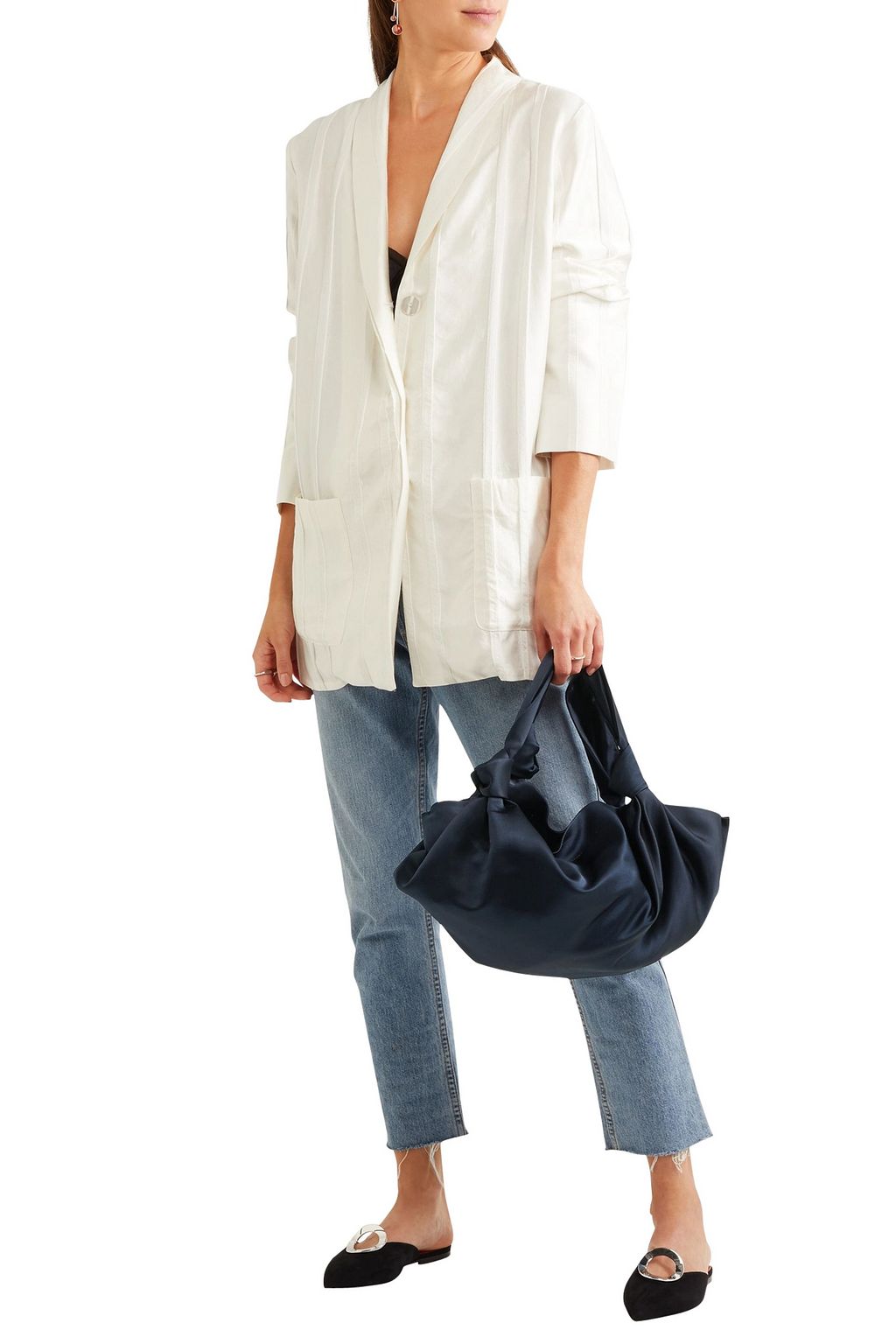 THE ROW Ascot Knot satin shoulder bag