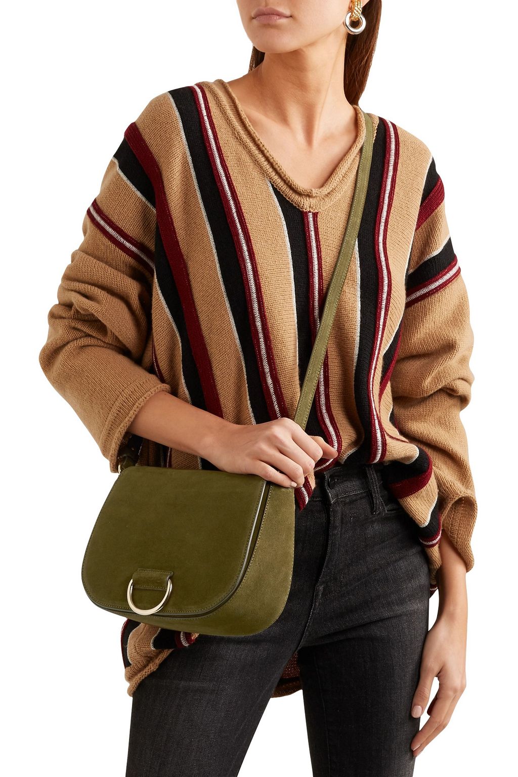 LITTLE LIFFNER D Saddle suede shoulder bag