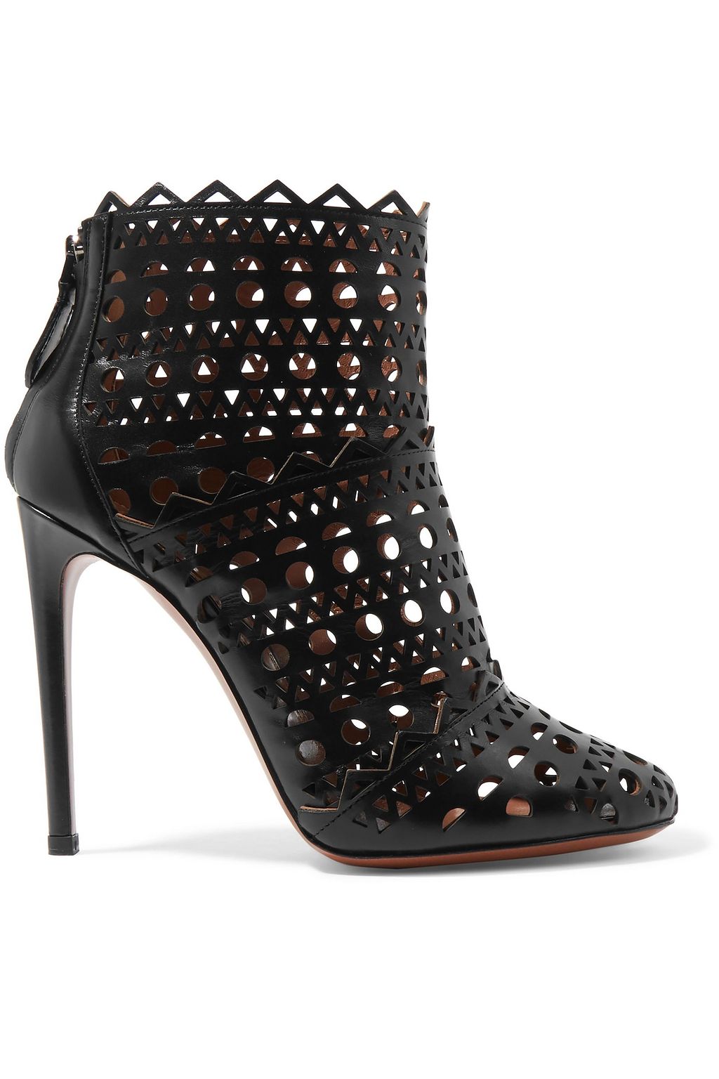 laser cut ankle boots