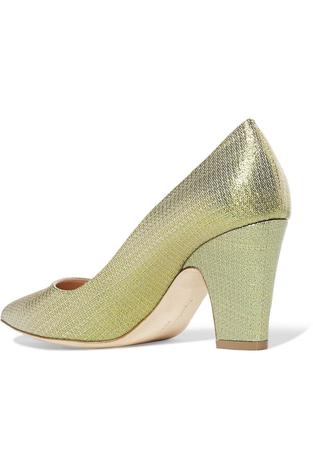 RUPERT SANDERSON Pierrot glittered canvas pumps