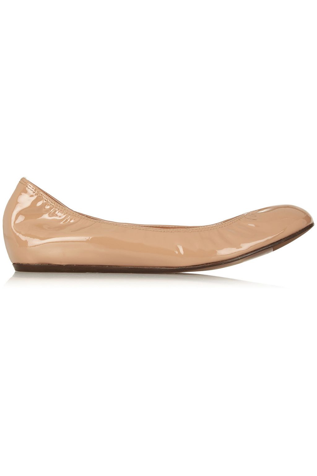 Camel Patent-leather ballet flats 