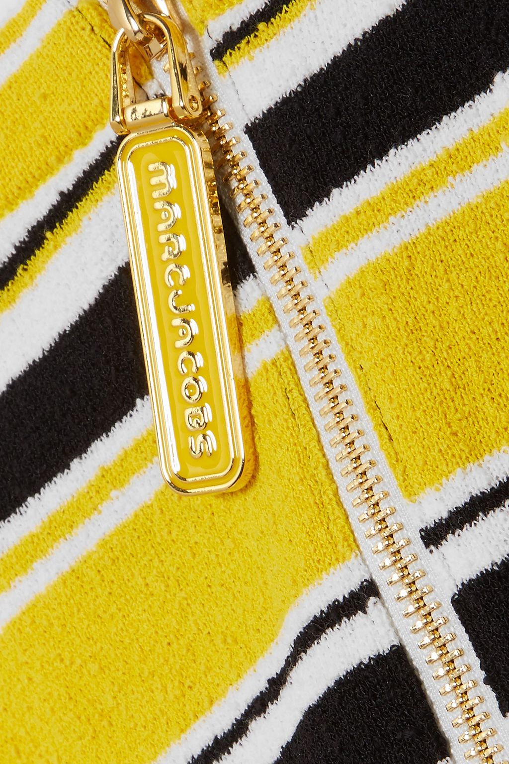 MARC JACOBS Striped cotton-blend terry mini dress