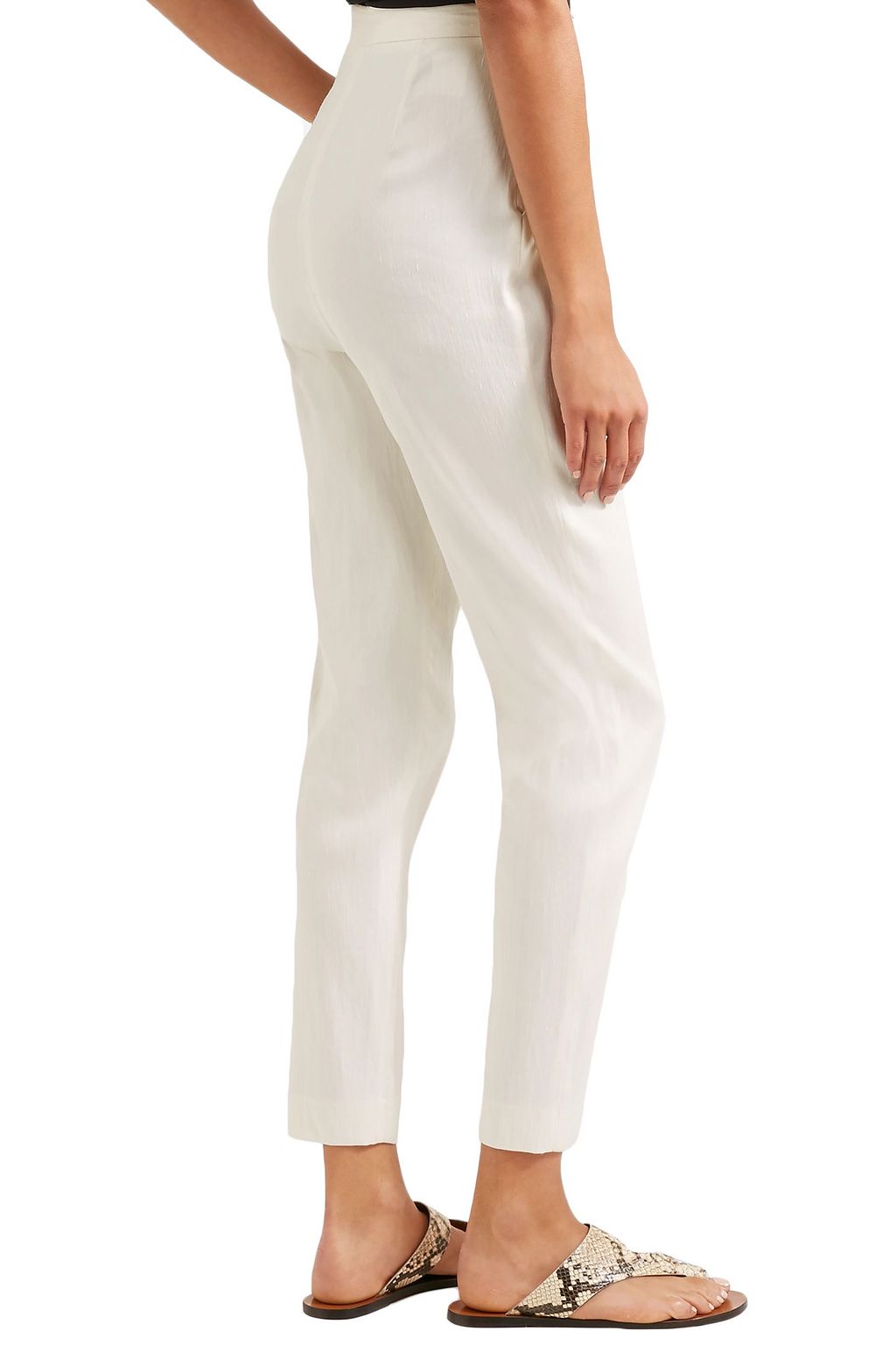 MANSUR GAVRIEL Crinkled satin-twill tapered pants
