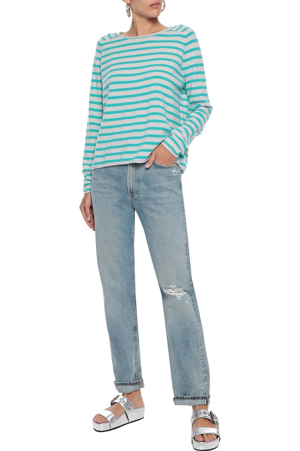 Jackie striped cashmere sweater