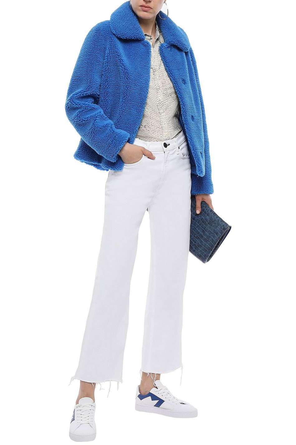 Bright blue Faux fur coat | Sale up to 70% off | THE OUTNET | STAND