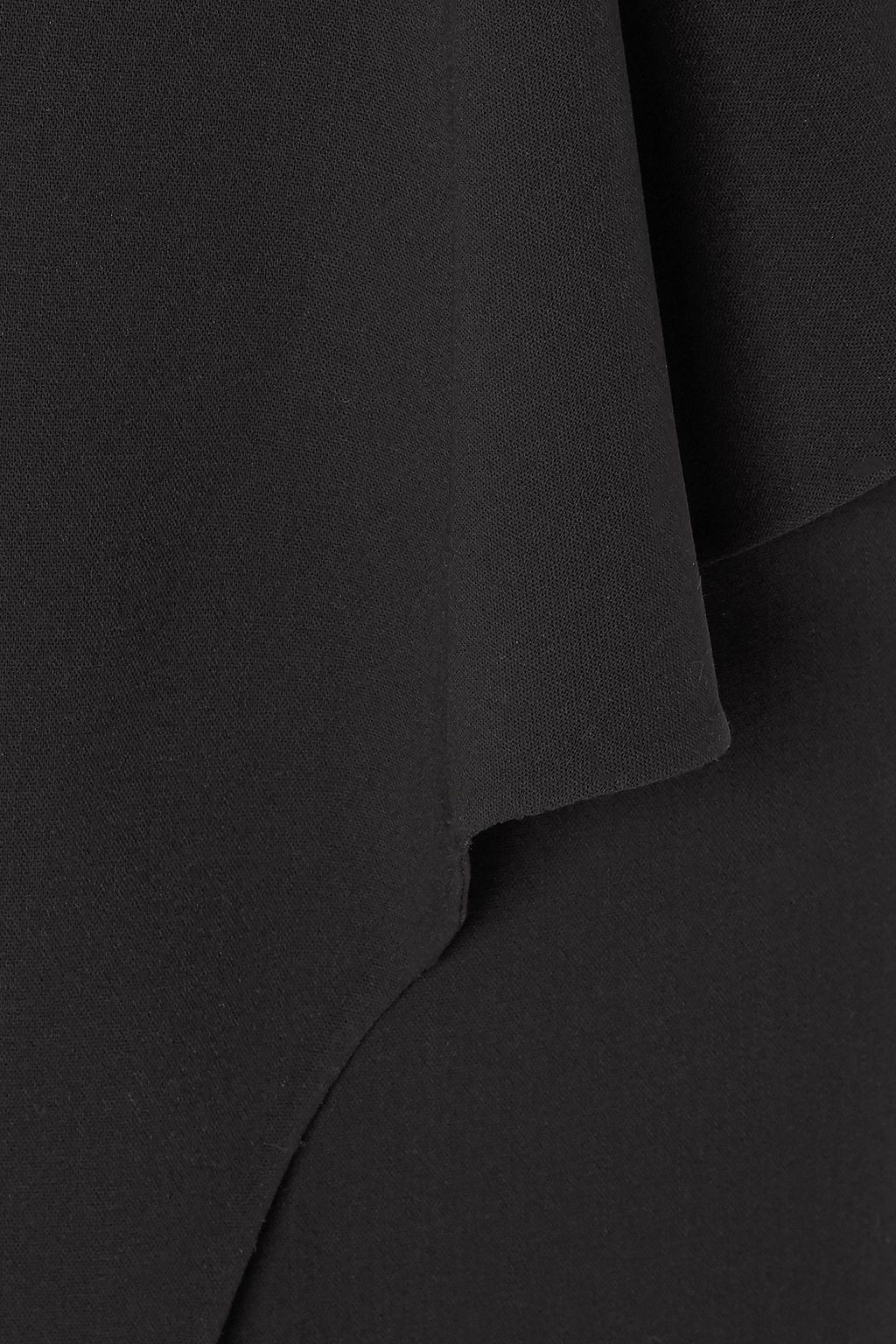 MICHAEL KORS COLLECTION Belted ruffled wool-blend crepe gown