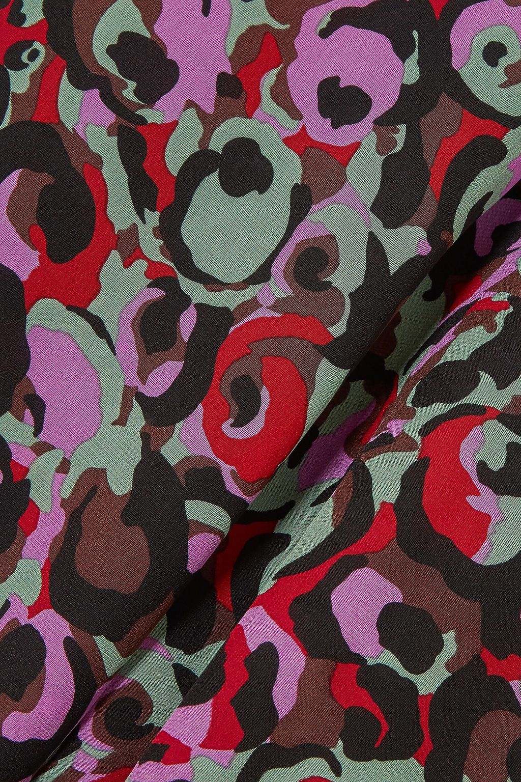 MARNI フローラルプリント シルククレープ マキシワンピース