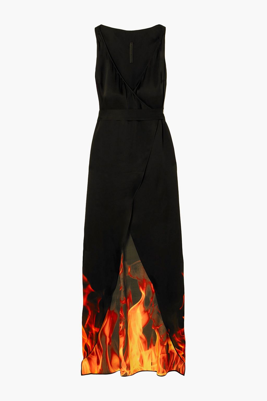 silk wrap maxi dress